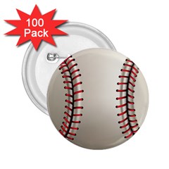 Baseball 2 25  Buttons (100 Pack)  by BangZart