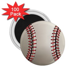 Baseball 2 25  Magnets (100 Pack)  by BangZart