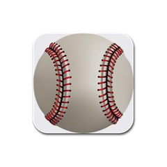 Baseball Rubber Square Coaster (4 Pack)  by BangZart