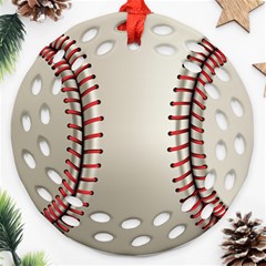 Baseball Round Filigree Ornament (two Sides) by BangZart