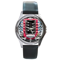 Car Engine Round Metal Watch by BangZart