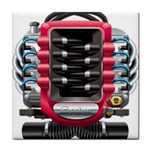 Car Engine Tile Coasters Front