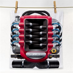 Car Engine Face Towel by BangZart