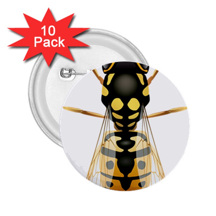 Wasp 2.25  Buttons (10 pack) 