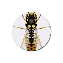 Wasp Rubber Coaster (round)  by BangZart