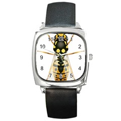 Wasp Square Metal Watch by BangZart