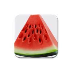 Piece Of Watermelon Rubber Square Coaster (4 Pack)  by BangZart