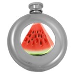 Piece Of Watermelon Round Hip Flask (5 oz) Front