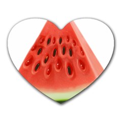 Piece Of Watermelon Heart Mousepads by BangZart