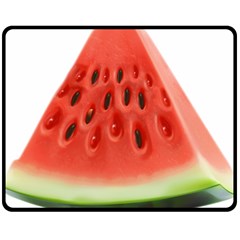 Piece Of Watermelon Double Sided Fleece Blanket (medium)  by BangZart