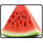 Piece Of Watermelon Double Sided Fleece Blanket (Medium)  58.8 x47.4  Blanket Back