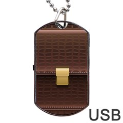 Brown Bag Dog Tag Usb Flash (one Side) by BangZart