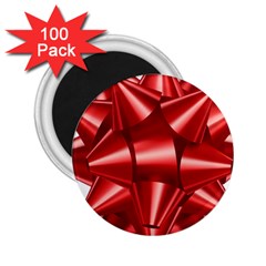 Red Bow 2 25  Magnets (100 Pack)  by BangZart