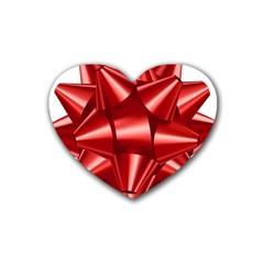 Red Bow Rubber Coaster (heart)  by BangZart