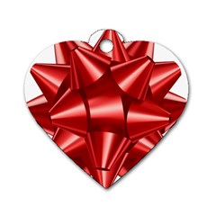 Red Bow Dog Tag Heart (one Side) by BangZart