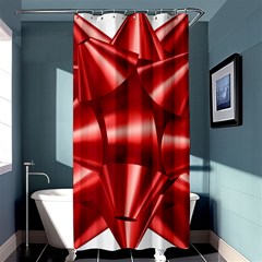 Red Bow Shower Curtain 36  X 72  (stall)  by BangZart