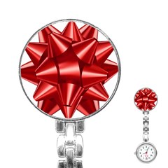 Red Bow Stainless Steel Nurses Watch by BangZart