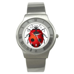 Ladybug Insects Stainless Steel Watch by BangZart