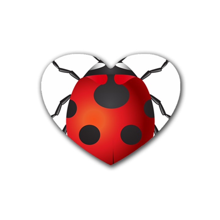 Ladybug Insects Heart Coaster (4 pack) 