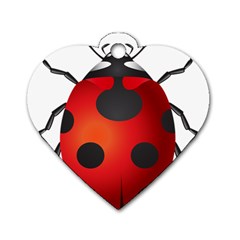 Ladybug Insects Dog Tag Heart (two Sides) by BangZart