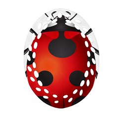 Ladybug Insects Oval Filigree Ornament (two Sides) by BangZart