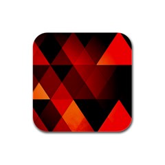 Abstract Triangle Wallpaper Rubber Square Coaster (4 Pack)  by BangZart