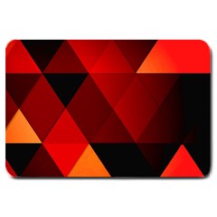 Abstract Triangle Wallpaper Large Doormat  by BangZart