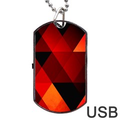 Abstract Triangle Wallpaper Dog Tag Usb Flash (one Side) by BangZart