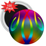 Colorful Easter Egg 3  Magnets (100 pack) Front