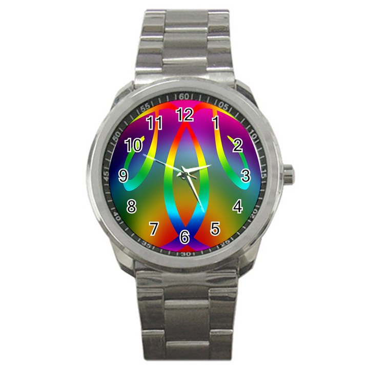 Colorful Easter Egg Sport Metal Watch