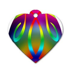 Colorful Easter Egg Dog Tag Heart (two Sides) by BangZart