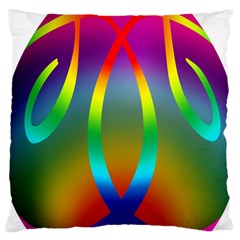 Colorful Easter Egg Large Cushion Case (one Side) by BangZart