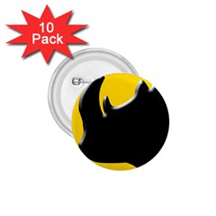 Black Rhino Logo 1 75  Buttons (10 Pack) by BangZart