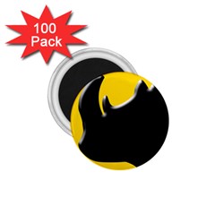 Black Rhino Logo 1 75  Magnets (100 Pack)  by BangZart