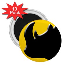 Black Rhino Logo 2 25  Magnets (10 Pack)  by BangZart