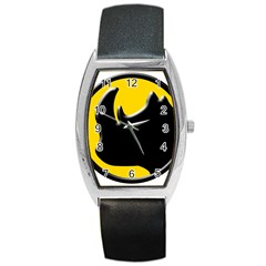 Black Rhino Logo Barrel Style Metal Watch by BangZart