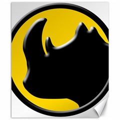 Black Rhino Logo Canvas 8  X 10  by BangZart