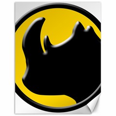 Black Rhino Logo Canvas 12  X 16   by BangZart