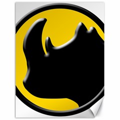 Black Rhino Logo Canvas 18  X 24   by BangZart