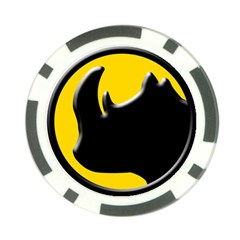 Black Rhino Logo Poker Chip Card Guard (10 Pack) by BangZart