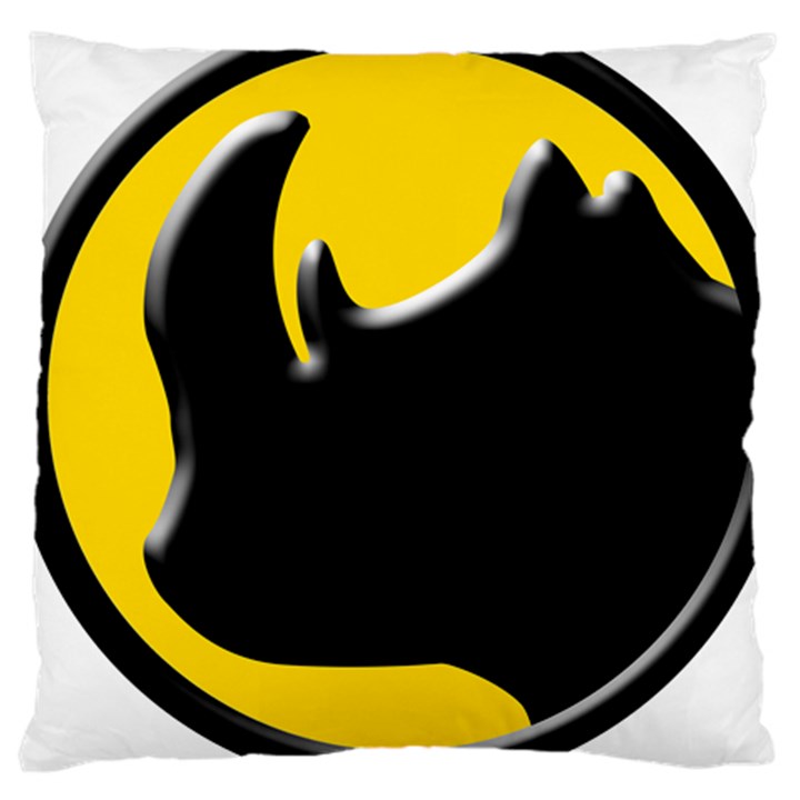 Black Rhino Logo Large Cushion Case (Two Sides)