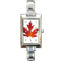 Autumn Maple Leaf Clip Art Rectangle Italian Charm Watch by BangZart