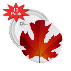 Autumn Maple Leaf Clip Art 2 25  Buttons (10 Pack)  by BangZart