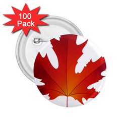 Autumn Maple Leaf Clip Art 2 25  Buttons (100 Pack)  by BangZart