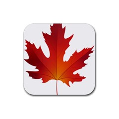 Autumn Maple Leaf Clip Art Rubber Coaster (square)  by BangZart