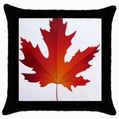 Autumn Maple Leaf Clip Art Throw Pillow Case (black) by BangZart