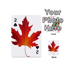 Autumn Maple Leaf Clip Art Playing Cards 54 (mini)  by BangZart