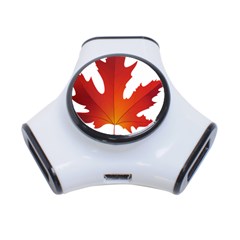 Autumn Maple Leaf Clip Art 3-port Usb Hub by BangZart