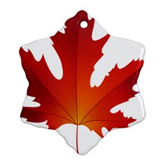 Autumn Maple Leaf Clip Art Snowflake Ornament (two Sides) by BangZart