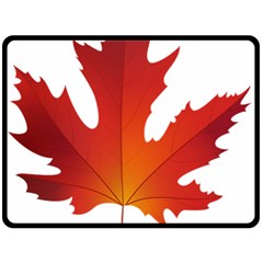 Autumn Maple Leaf Clip Art Double Sided Fleece Blanket (large)  by BangZart